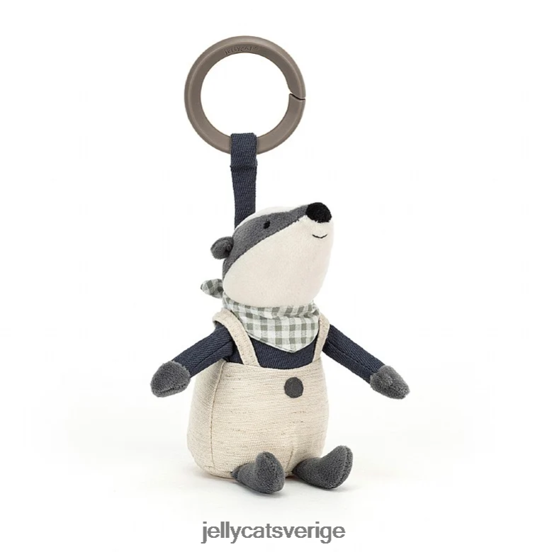 Jellycat leksak liten rambler grävling skallra lila 4206LT765