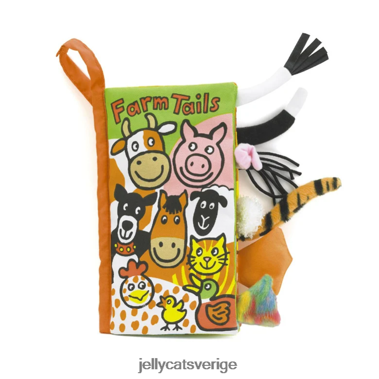 Jellycat bok farm tails bok flerfärgad 4206LT757