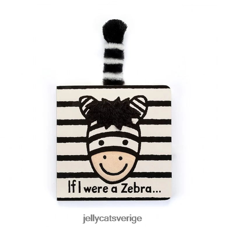 Jellycat bok om jag var en multifärgad zebratavlabok 4206LT776