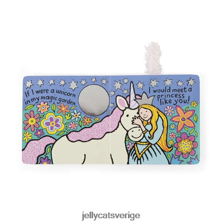 Jellycat bok om jag vore en enhörningsbok och blyg enhörningsvit 4206LT770