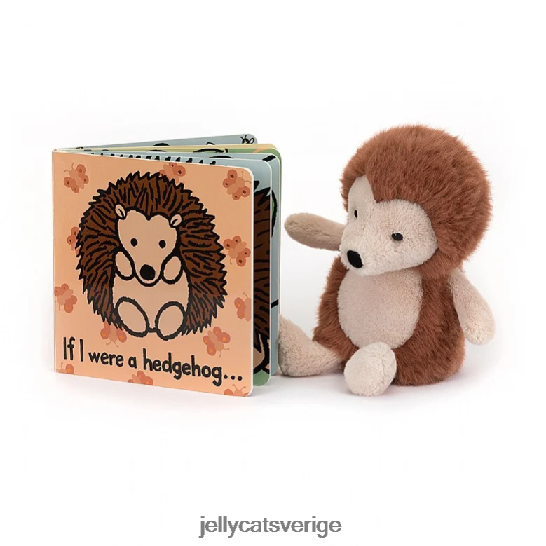 Jellycat bok om jag vore en igelkottsbok och piligelkott brun 4206LT793