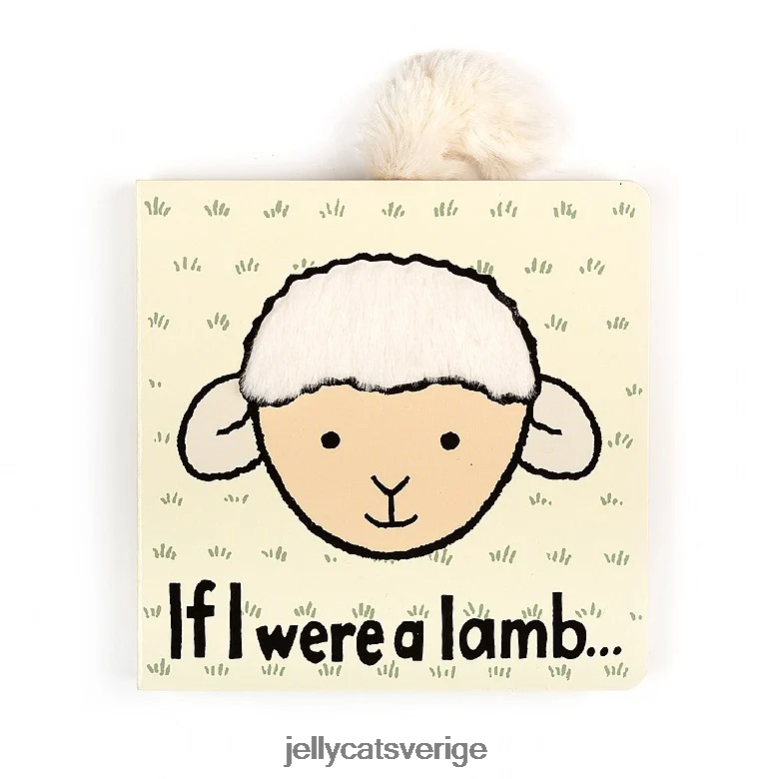 Jellycat bok om jag vore en lammbok och blyg lammkräm 4206LT735