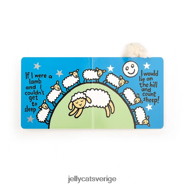 Jellycat bok om jag vore en lammbok och blyg lammkräm 4206LT735