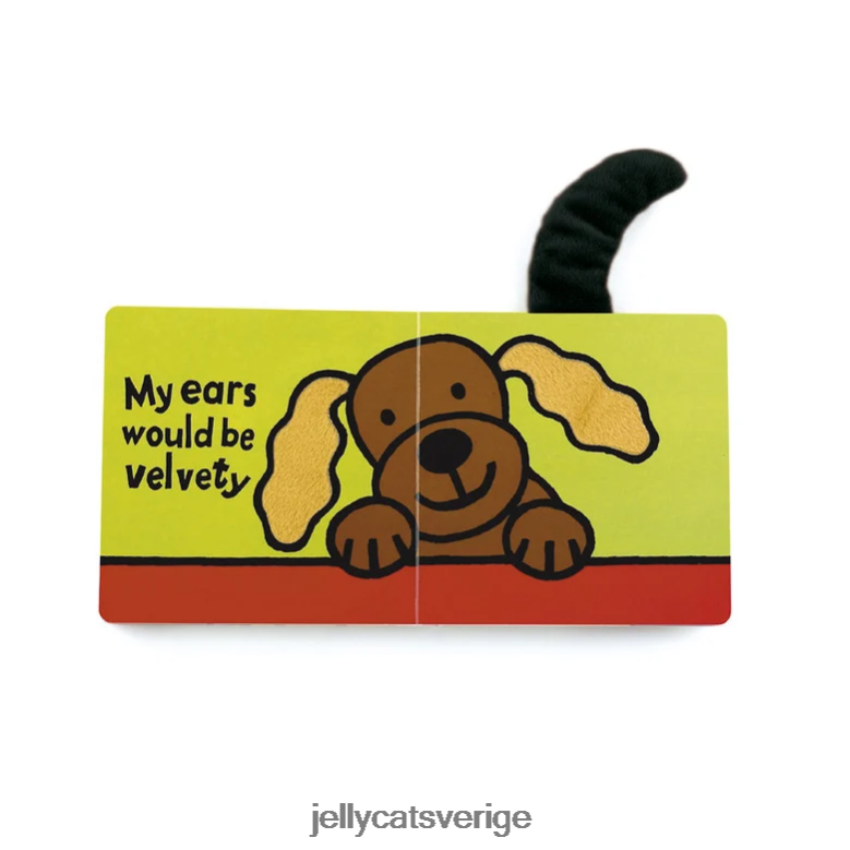 Jellycat bok om jag vore en valp bok svart och vitt 4206LT790