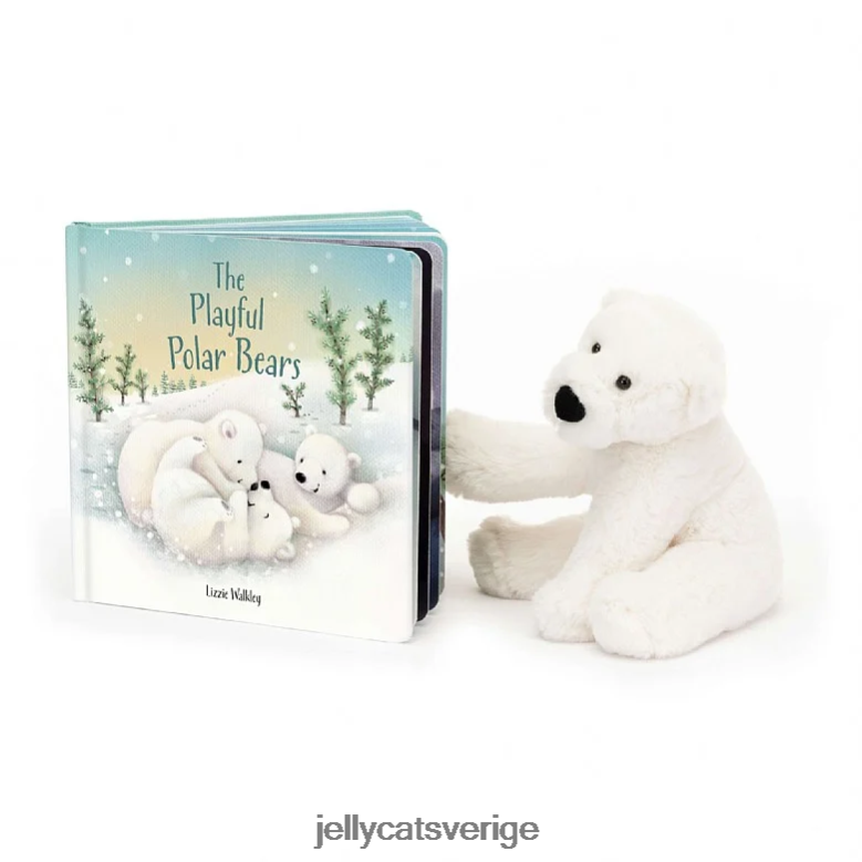 Jellycat bok den lekfulla isbjörnen bok och päron isbjörn vit 4206LT554