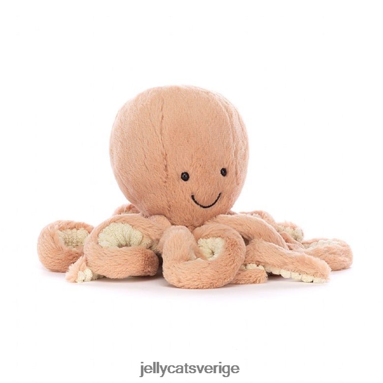 Jellycat bok den orädda bläckfiskboken och odell bläckfisk aprikos 4206LT810