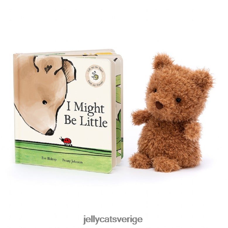 Jellycat bok jag kanske är liten bok och liten björnbrun 4206LT726