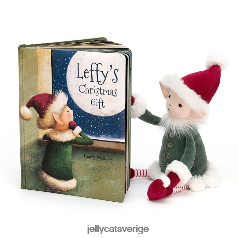 Jellycat bok leffys julklappsbok och leffy elf flerfärgad 4206LT352
