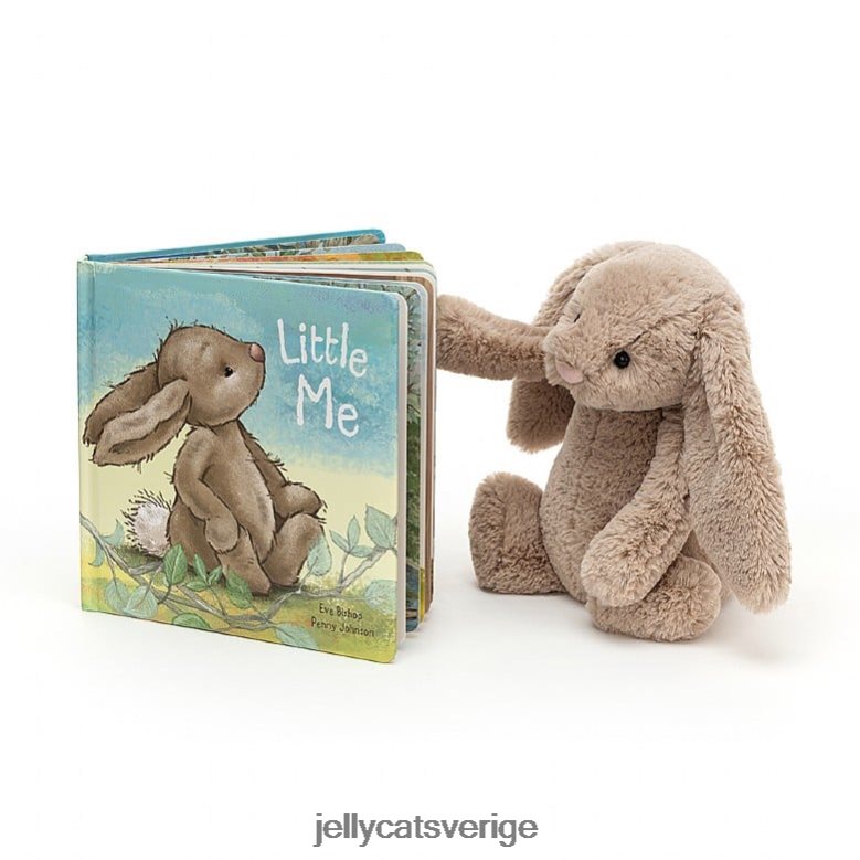 Jellycat bok lilla mig bok och blyg kanin beige 4206LT714