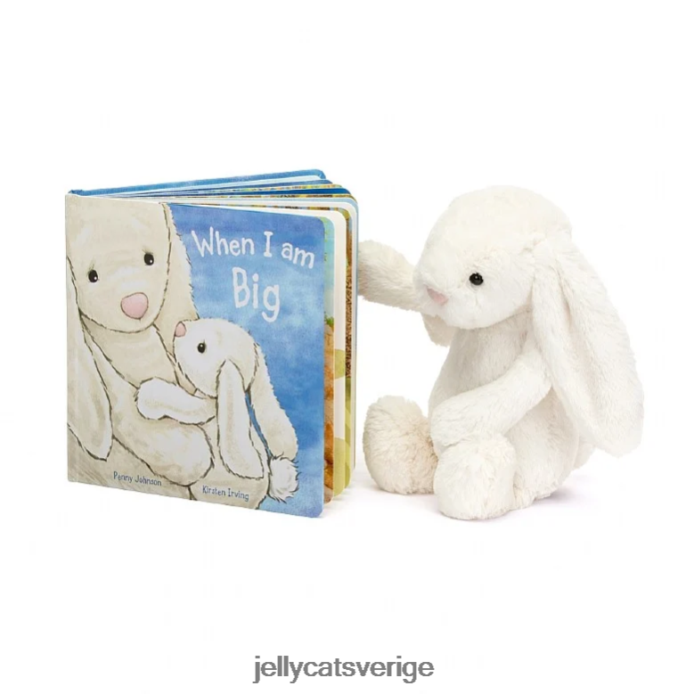 Jellycat bok när jag är stor bok och blyg kaninkräm 4206LT734