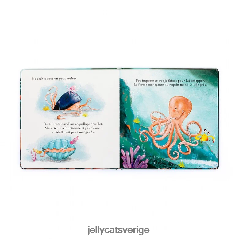 Jellycat bok odell la petite pieuvre courageuse livre multi-colour 4206LT794