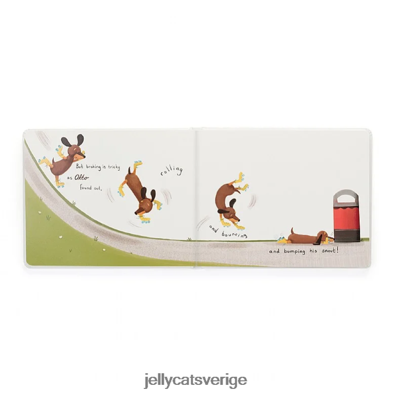 Jellycat bok otto den lojala långa hundboken och otto korvhund brun 4206LT730