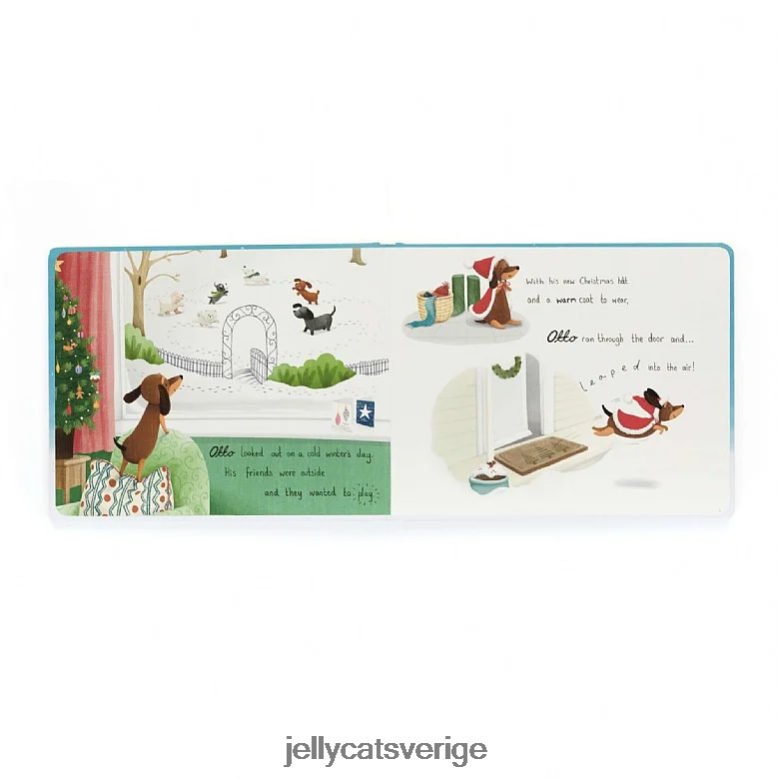 Jellycat bok ottos snöiga julbok & vintervärmare ottokorvhund brun 4206LT305