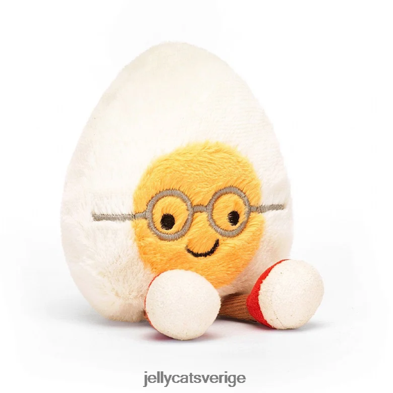 Jellycat leksak amuseable kokt ägg geek gul och grädde 4206LT32