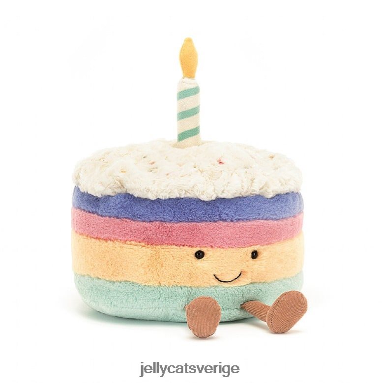 Jellycat leksak underhållande regnbåge födelsedagstårta flerfärgad 4206LT286