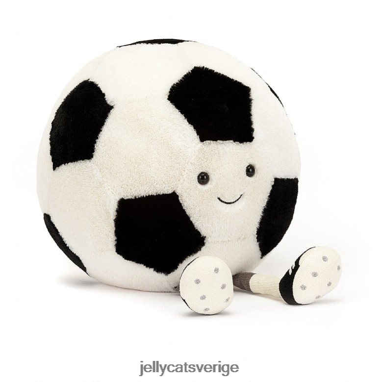 Jellycat leksak underhållande sport fotboll svart & kräm 4206LT97