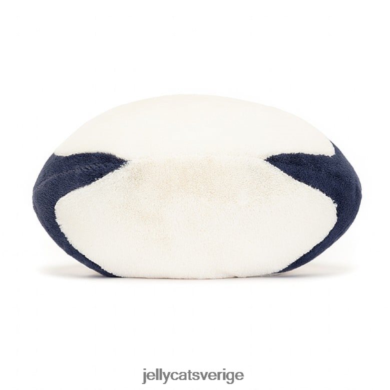 Jellycat leksak underhållande sport rugby boll blå och grädde 4206LT148