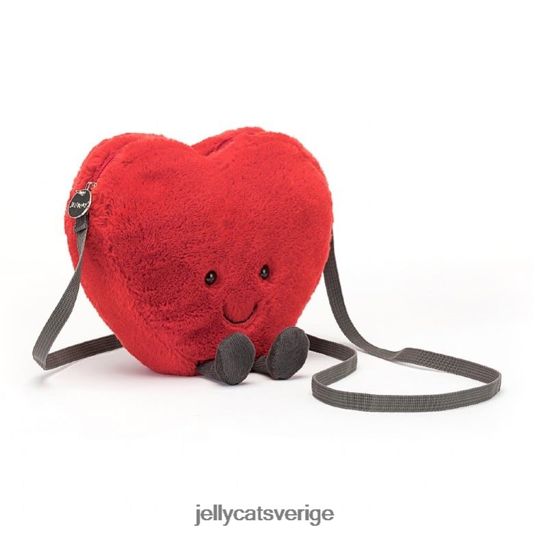 Jellycat väska rolig hjärtväska röd 4206LT230