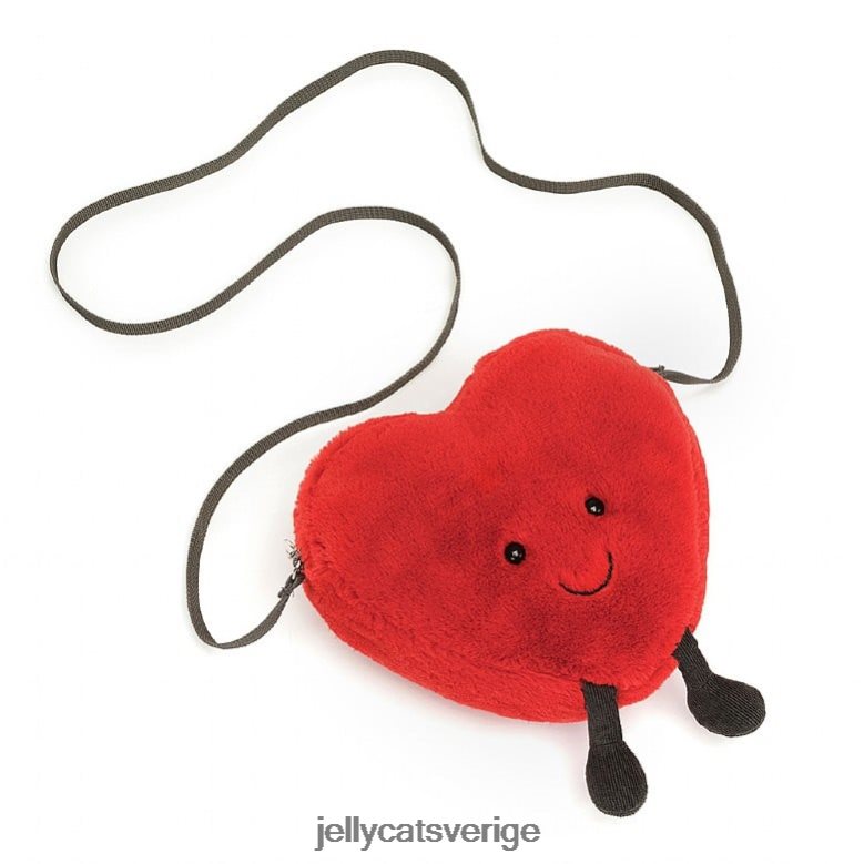Jellycat väska rolig hjärtväska röd 4206LT230