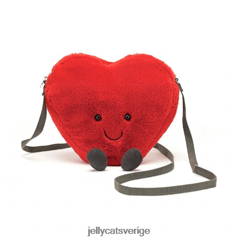 Jellycat väska rolig hjärtväska röd 4206LT230