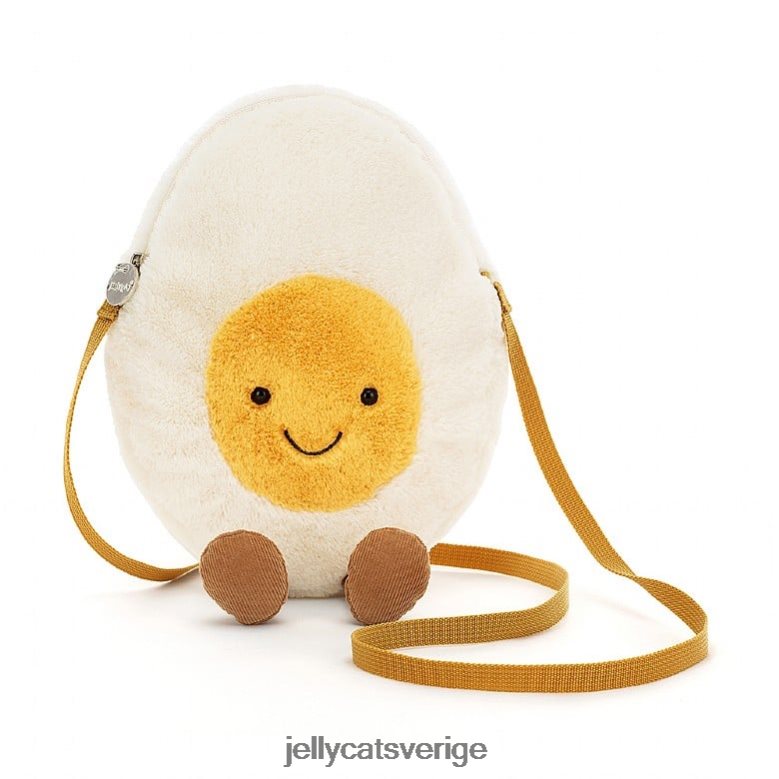 Jellycat väska underhållande glad kokt ägg påse grädde 4206LT99