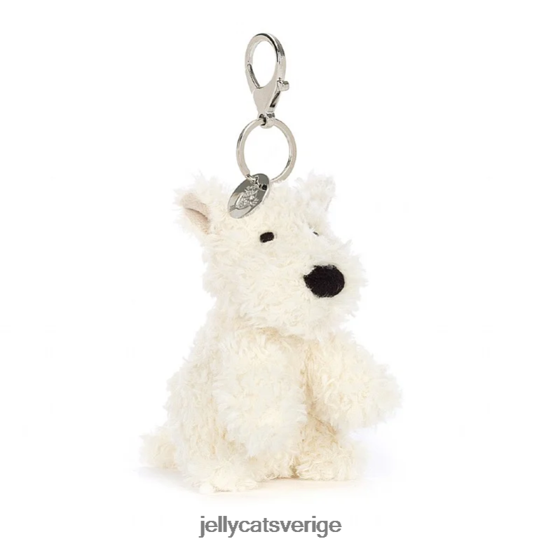 Jellycat tillbehör munro scottie dog bag charm creme 4206LT642