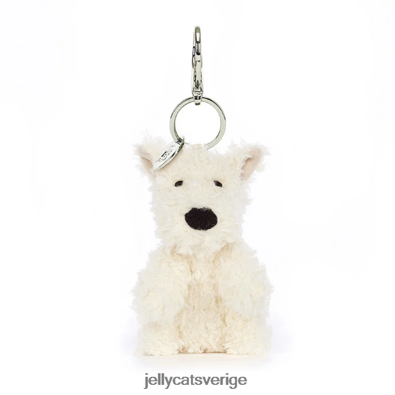 Jellycat tillbehör munro scottie dog bag charm creme 4206LT642