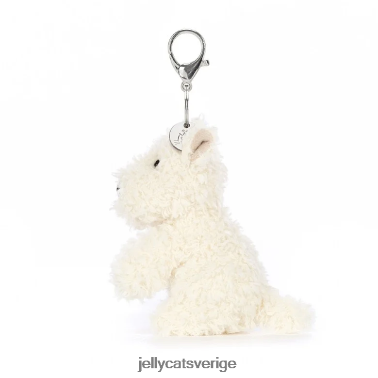 Jellycat tillbehör munro scottie dog bag charm creme 4206LT642