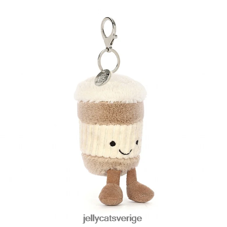 Jellycat tillbehör underhållande kaffe-to-go-väska charm beige 4206LT34