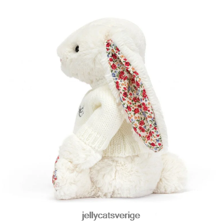Jellycat leksak blossom bunny med personlig jumper cream 4206LT594