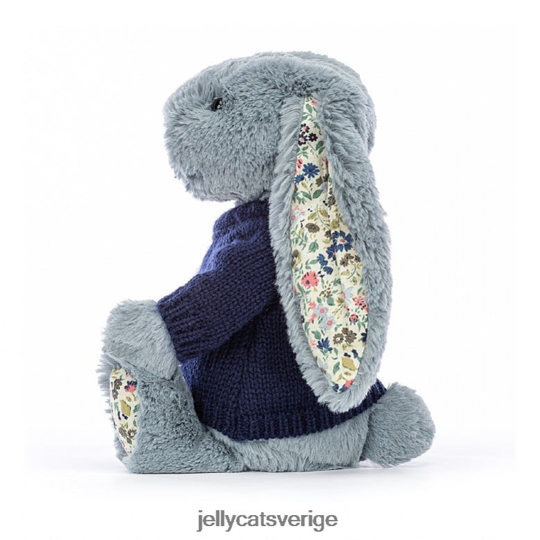 Jellycat leksak blossom dusky med personlig marinblå tröja 4206LT436