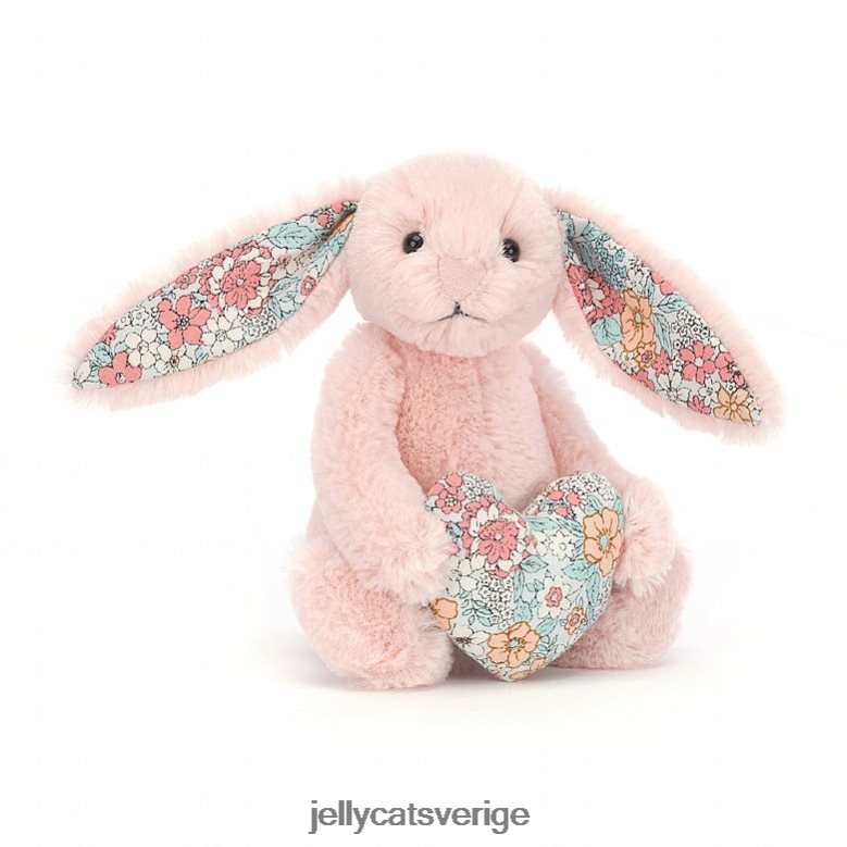 Jellycat leksak blossom hjärta rodna bunny persika 4206LT337