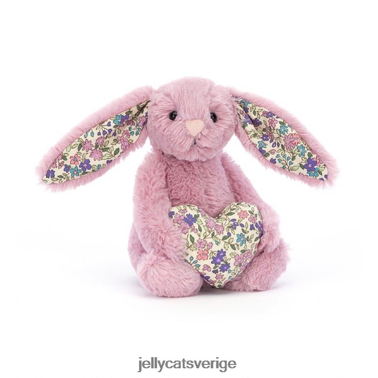 Jellycat leksak blossom hjärta tulpan kanin rosa 4206LT348