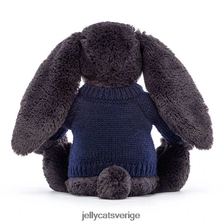 Jellycat leksak bashful y bunny med personligt marinblått bläck 4206LT514