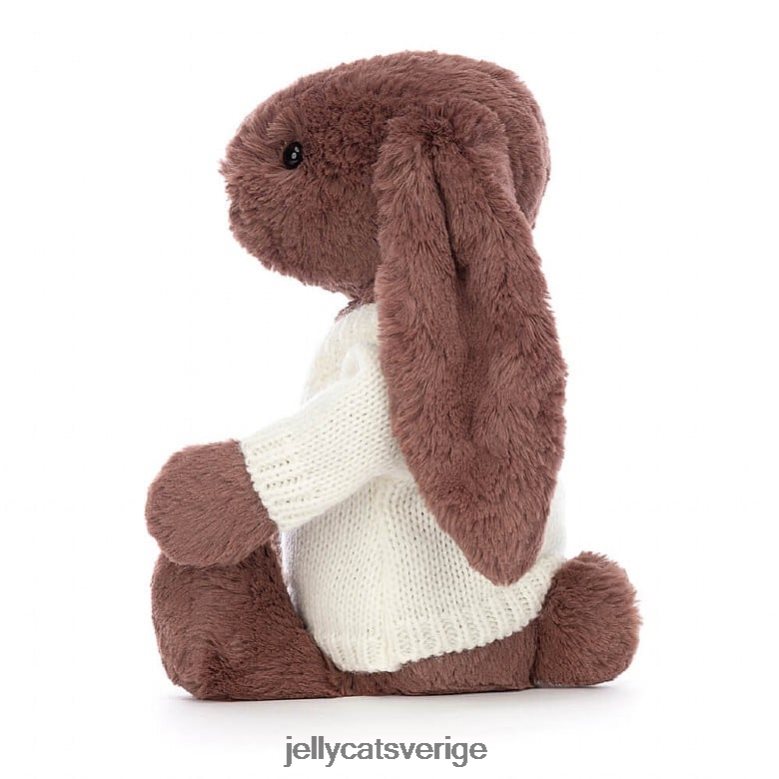 Jellycat leksak blyg fudgekanin med personlig gräddchoklad 4206LT513