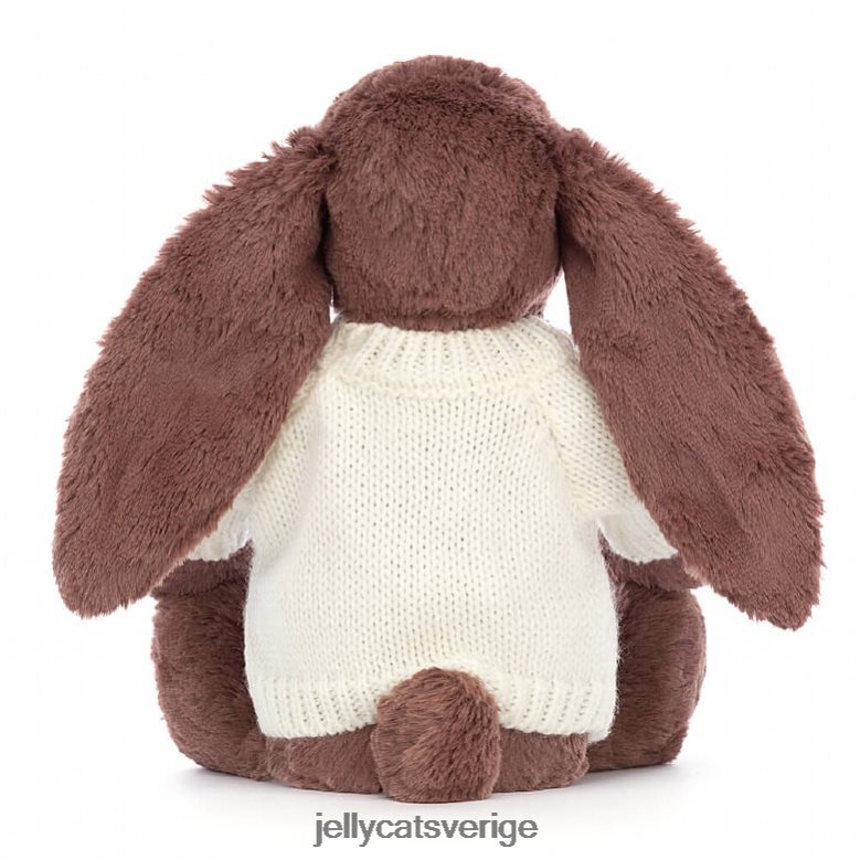 Jellycat leksak blyg fudgekanin med personlig gräddchoklad 4206LT513