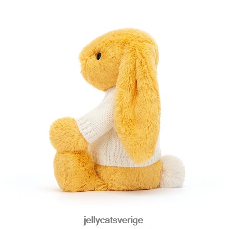 Jellycat leksak blyg kanin med personlig gräddtröja solsken 4206LT483