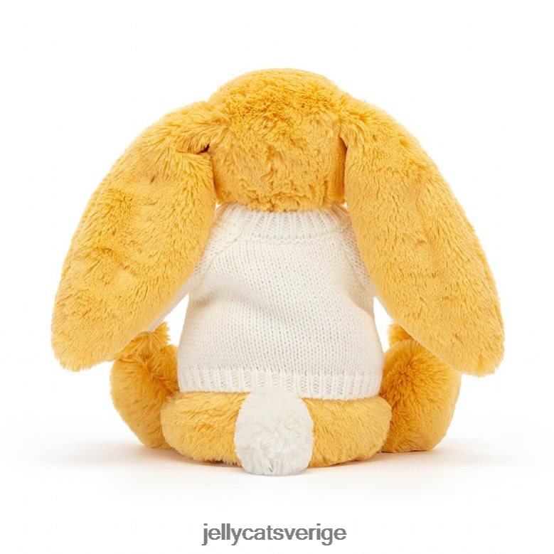 Jellycat leksak blyg kanin med personlig gräddtröja solsken 4206LT483