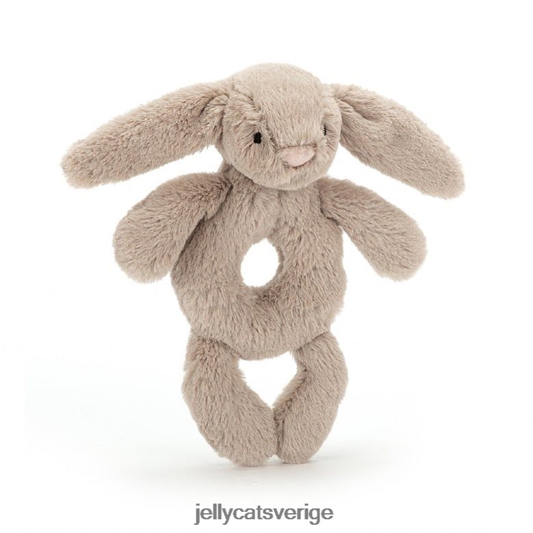 Jellycat leksak blyg kaninring skallra beige 4206LT195