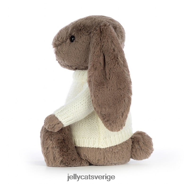 Jellycat leksak blyg tryffelkanin med personlig gräddtröja brun 4206LT281