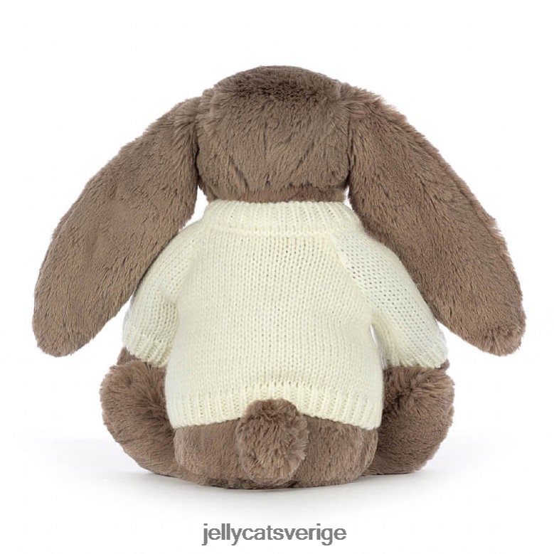 Jellycat leksak blyg tryffelkanin med personlig gräddtröja brun 4206LT281