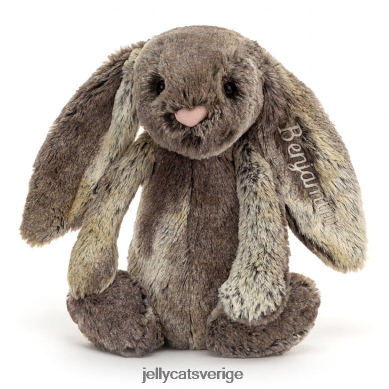 Jellycat leksak personlig bashful bomullssvans kanin mellangrå 4206LT478