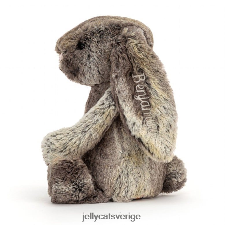 Jellycat leksak personlig bashful bomullssvans kanin mellangrå 4206LT478