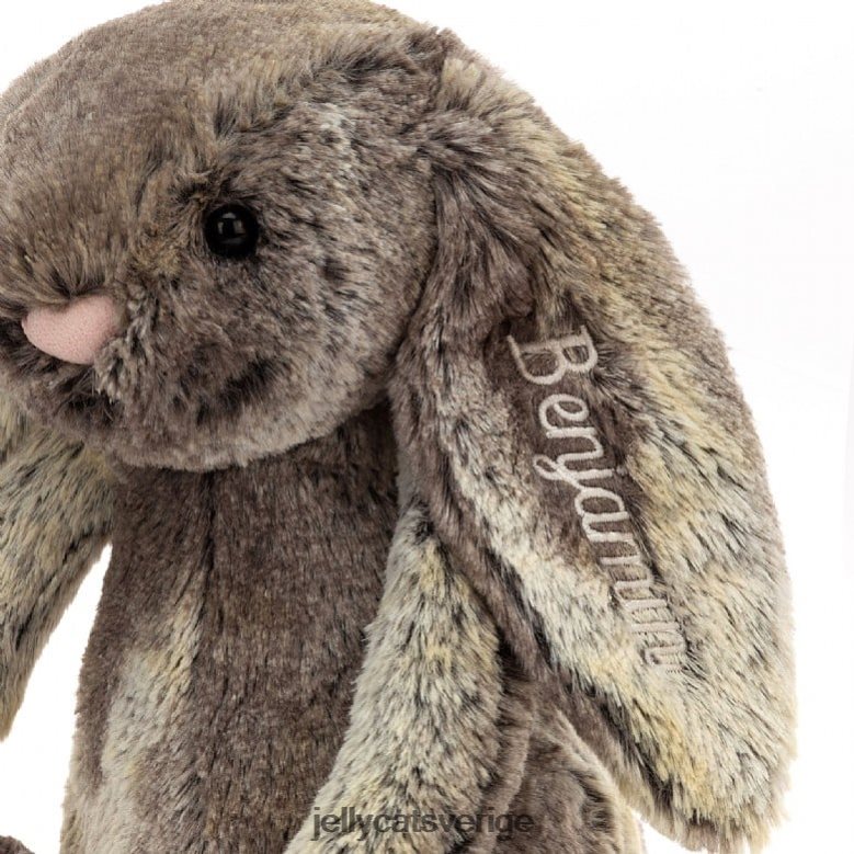 Jellycat leksak personlig bashful bomullssvans kanin mellangrå 4206LT478