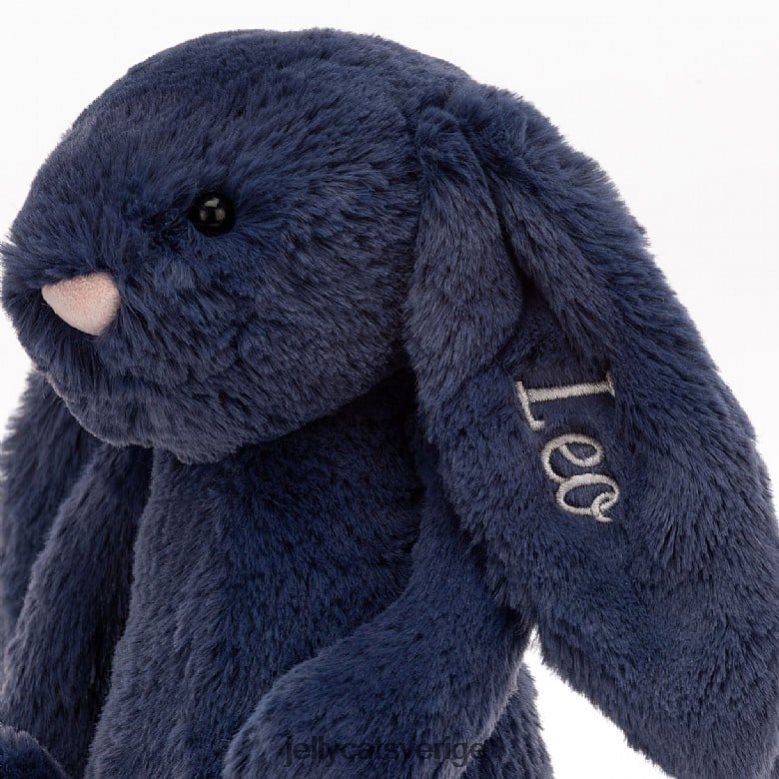 Jellycat leksak personlig bashful kanin medium marinblå 4206LT242