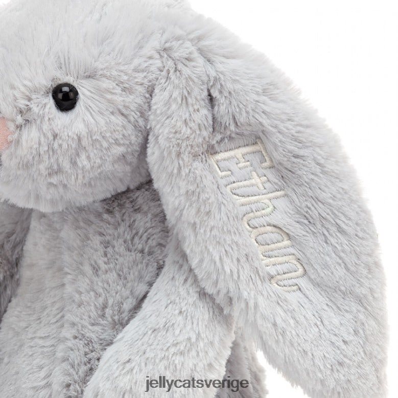 Jellycat leksak personlig bashful kanin medium silver 4206LT273