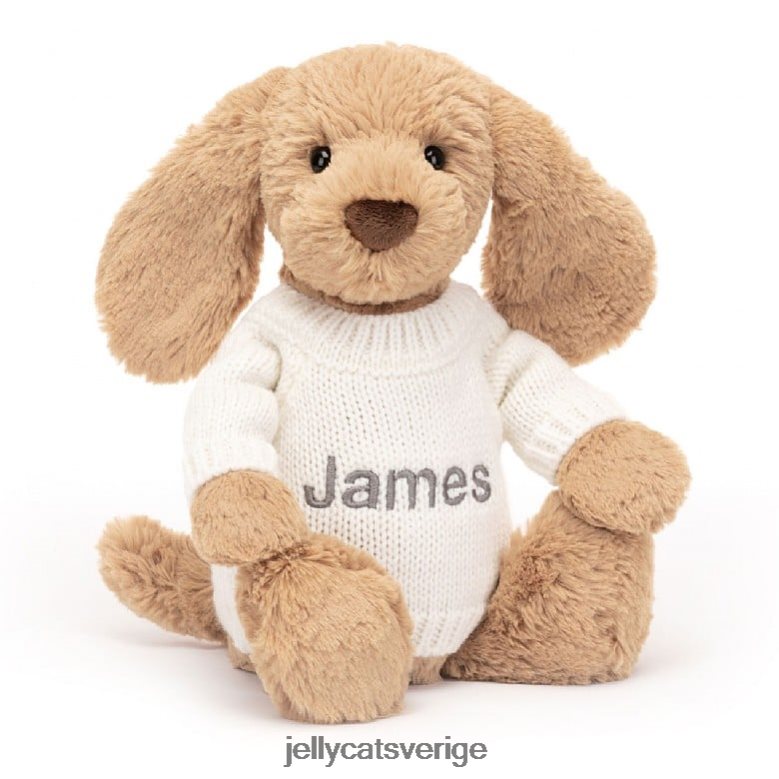 Jellycat leksak blyg kolavalp med personlig gräddtröja beige 4206LT135