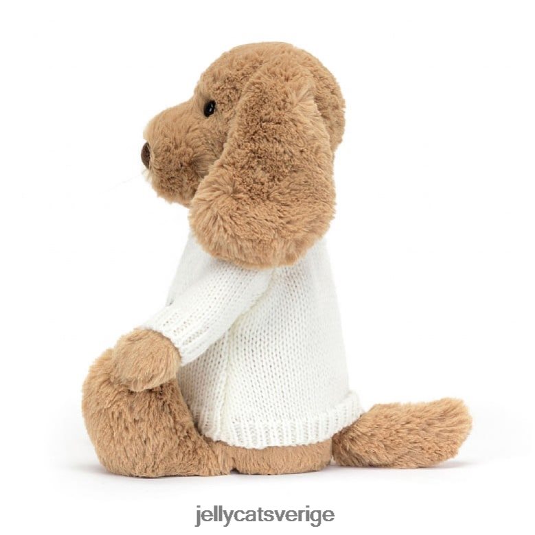Jellycat leksak blyg kolavalp med personlig gräddtröja beige 4206LT135