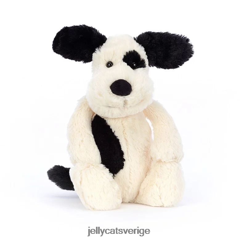 Jellycat leksak blyg svart & kräm valp svart och vit 4206LT162