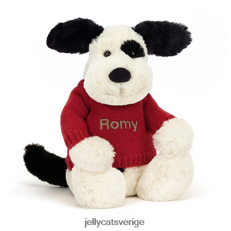 Jellycat leksak blyg svart & kräm valp svart och vit 4206LT171